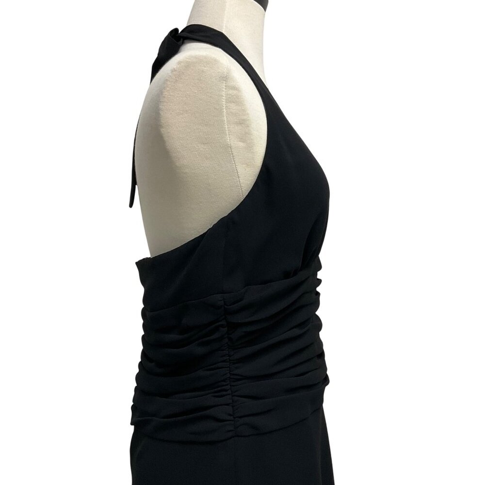 Jones Wear Black Halter Backless Knee Length Womens Size 10 Dress LBD Formal - Picture 6 of 14